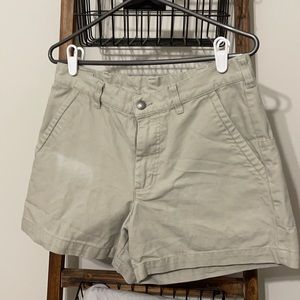 Patagonia khaki shorts.